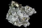 Quartz Crystal Cluster With Gleaming Pyrite - Peru #84794-1